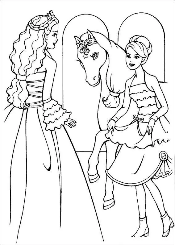 Barbie and The Magic Pegasus Free Coloring Printable 13