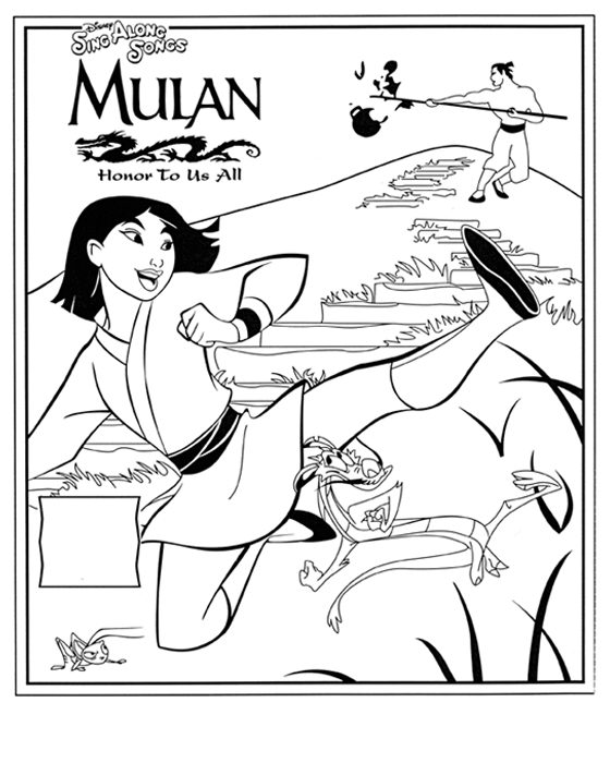 Mulan Free Coloring Printable 9